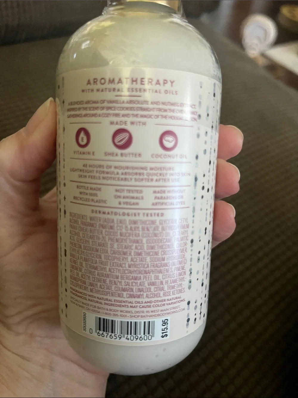 Bath and Body Works Vanilla + Nutmeg Lotion